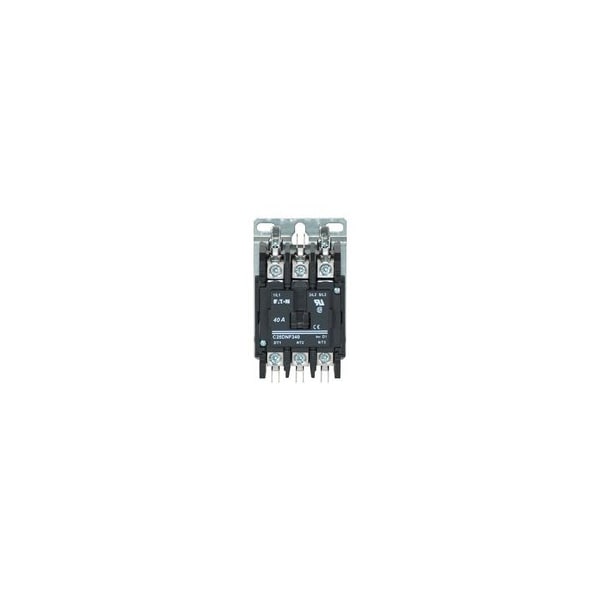 Eaton Definite Purpose Contactor, 24V AC, 3 P, Non-Reversing, Box Lug & Quick Connect C25DNF350T - main